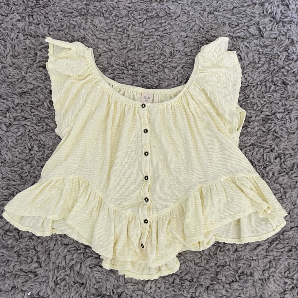 Light yellow free people top!